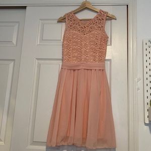 Salmon colored junior dress